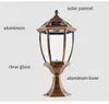 Solar-Säulen-Scheinwerfer, LED-Außenbeleuchtung, Zaun-Tor, 20,3 cm, Säule, Garten, chinesischer Stil, Dekor, Wandleuchte, wasserdichtes Hoflicht