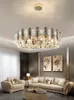 Lampadario di cristallo di lusso leggero, moderno e minimalista, lampade a sospensione per soggiorno, lampadario per sala da pranzo, lampade di design di personalità creativa