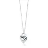 Original 100% 925 Sterling Silver Devil Devil Angel Heart Necklace Love Shape Necklace Pendant Rose Gold Silver Elegant Necklace Jewelry