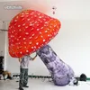 Prestanda uppblåsbara svamp replika 3m jätte luftblåst paraply svampballong för fest dekoration