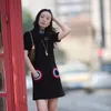 Женские дизайнерские повседневные платья хип-хоп мода стенд воротник с карманным классическим оптом