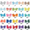 50 Pcs 25 Colors 3" Small Hair Bows With Hair Clips For Girls Kids Mini Boutique Plain Knot Ribbon Bows Hairpin Hair Accessories LJ201226