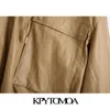 KPytomoa mulheres 2020 moda faux couro capuz recortado jaqueta casaco vintage manga longa cordiais femininos outerwear chique tops lj201012