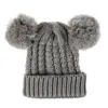 Kids Beanie Hoed Furry Balls Pompom Hoeden Meisjes Jongens Ski Caps Winter Warm Kinderen Skullies Mutsen 13 Designs Optioneel DW6252