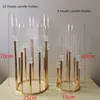 Metal Candelabras tall 8 Arms/12 heads Candle Holders Luxury Wedding Table Centerpiece Candlesticks Home Decoration senyu0550