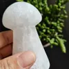 8cm Natural Selenite Setin Spar Reiki Crystal Crystal Cogumelo Polido para Casa Decoração Ornaments Festival Presente