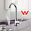 Chrom 360Rotierbares Küchenspüle Becken Wasser Wasserhahn gebogener Spout Mixer Tap Badezimmer Heiße und kalte Eingriff Tap Wasserhahn T200424