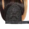 Highlight Straight Hair Wrapped Ponytail 100% Human Hair Pony Tail Brazilian Remy Hair Extensions 16-24 Inches