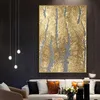 Абстрактный Золотой холст роспись роскошный плакат золото серый мрамор стены искусства для гостиной современный дом декор холст текстуры принты
