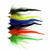 1Box=10PCS 6 Colors Dragontail Fly for Bass or Muskie Fishing Lures Big Game Saltwater Baitfish Fishing Streamer Fly 2/0 Hook 201106