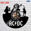 Часы ACDC Rock Band Wall Vinyl Clock Светодиодные стенки.