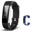 Smart Watch Wholesale Heren Dames Smartwatch ID115Plus HR Armband-Black + Blue Wireless Charging Bluetooth Wearable Technology