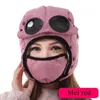 Bonnets 2021 Design Original chapeaux d'hiver pour femmes mode casquette chaude hommes étanche avec des lunettes Cool Balaclava245S