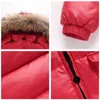 803 enfants veste d'hiver enfants Parkas Manteau Avec Capuche Pour Filles Garçons Chaud Épais Vers Le Bas Vestes Enfants Chaud Réel Col De Fourrure Manteaux LJ201126