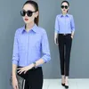 Frauen Blusen Shirts Frühling 2021 Gestreiften Chiffon Frauen Bluse Langarm Lose Top Damen Herbst Hemd Büro Plus Größe 5XL Tops1