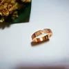 New V Gold Gypsophila Ring Full Diamond High Carbon Diamond Love Ring Three Row Diamond Couple ring et emperty model1829311