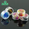 Recipiente de plástico colorido de 5 ml de alta calidad, inserte cera saludable, pequeños recipientes transparentes con tapa, tarros de silicona, contenedor de cera para dab, aceite de paja para dab