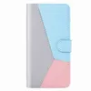 Nouveau mode bonbons triple couleur flip portefeuille en cuir étui de téléphone pour iphone 12 11 pro max x xr xs max 6 7 8 plus fermoir magnétique