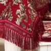 Luxury Chenille Table Tablecloth Joyous Velvet Table Cloth Tassels Wedding Party Table Cover Advanced European Brussels Decor T200318