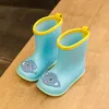 Новый ребенк дождь обувь детей ботинок лодыжки из ПВХ резиновый мальчик младенца мультфильм водяной ботинок малыш плащ девушка водонепроницаемый дождь ботинки весна lj200911