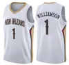 Zion 1 Williamson Men Jeseys Retro Lonzo 2 Ball Brandon 14 Ingram Basketball Jersey 2021 City New OrIeans