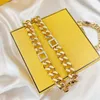 Luxury Designer Womens Bracelet Fashion Brand Womens Neck Chain Letter Design Bracelet High Quality Thick Chain Jewelry Gift