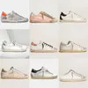 Designer Italy Brand Sneakers Deluxe Women Casual Shoes SuperStar pink-gold glitter Classic White Do-old Dirty Shoe