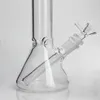 유리 다운 스템 어댑터 그릇이있는 8 인치 Hookahs Water Bongs 흡연을위한 18mm 여성 비커 슈트