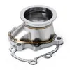 PQY - Stainless Steel Adapter for T25 T28 GT25 GT28 2.5" 63mm V-band Clamp Flange Turbo Down Pipe Adapter PQY4833