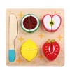 Houten speelgoed kinderen keuken snijden fruit en groenten bord echt speelgoed jochie kinderen educatief spel keuken babyspeelgoed lj201211