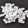 Blandat med bokstav/ord akrylavståndspärlor för barnsmycken som tillverkar cirka 50 st/parti 12-18mm YKL0005 Y200730