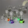 Nouveau 3,2 pouces en verre Ash Catcher Pipes à eau narguilé avec quartz banger récipient en silicone pour verre Bong dab rig Accessoires pour fumer