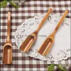 Tea Scoops Teaware Kitchen Dining & Bar Home Garden Bamboo Scoop Spoon Tool Coffee Handy Tools Leaves Holder Kka7111 Drop Delivery 2021 9Lq