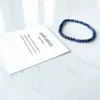 Bracelet en Lapis Lazuli naturel mat, nouveau Design, perles en pierre de 4mm, Mini bijoux énergétiques en pierres précieuses, nouveau Design, MG0153, 2201