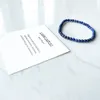 MG0153 NY DESIGN NATURAL MATTA LAPIS LAZULI JAMBAND 4 MM Stenpärlor Armband Mini Gemstone Energy Jewelry219C