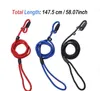 Huisdier halsboorden Leidingen Nylon Verstelbare kraag Training Loop Slip Leash Touw Lood Kleine Size Red Blue Black Color
