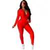 Women Tracksuit Zipp Jacket Pants Hooded Female Outfits Solid Color Yoga Cardigan Leggings 2 piece jogger sets ZYY312