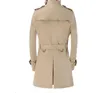 Men039s Trench Coats Mince Mens Beige Printemps Automne Homme Double Boutonnage Manteau Hommes Vêtements Slim Pardessus À Manches Longues Designer S 4302791