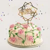 Andra festliga festförsörjningar Akryl Happy Birthday Cake Topper Bakning Decor Dessert Cupcake Decorating Tools for Wedding Decoration Lovel