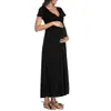 Robes de maternité Vêtements Robe de grossesse pour femmes enceintes Printemps Robes d'été Vêtements Momie Longue Photo Props Vêtements LJ201114