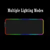 Gaming Muismat RGB LED Gloeiende Kleurrijke Grote Gamer Muismat Toetsenbord Antislip Bureau Muizen Mat 7 Kleuren voor PC Laptop