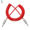 50pcs 3.5mm Elastico Elastico Elastico Aux Aux Cable Mobile Phone Audio Cable Maschio al maschio cavo primavera per Sumsung / auto rosso blu