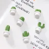 6pcs Cactus Fridge Magnet Refrigerator Sticker Succulent Magnetic Set Cute Resin Plant Ornament Home Kitchen Decoration5397503