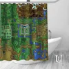 Duschgardiner av hög kvalitet anpassad hyrule gardin polyester tyg badrum krokar mögel resistent dekor1