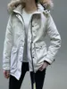ファッショナブルと絶妙な女性ダウンジャケットふわふわの暖かいカジュアルジャケットの取り外し可能な毛皮襟ウエスト快適な冬服HJS876490395