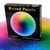 1000 pcs/set Colorful Rainbow Round Geometrical Photo Puzzle Paper Adult Kids DIY Jigsaw Puzzle Educational Reduce Stress Toy 201218