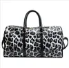 Sacos Femininos Nova Forma Moda Leopardo Impressão Cilindro Bolsa de Capacidade de Grande Capacidade de Handbaga PU PU Feminino Saco