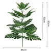 Fiori decorativi 24 teste Piante artificiali Monstera 78 cm Grande albero tropicale Foglie di palma finte Pianta verde Falso fogliame di seta Ga1119398