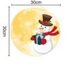 30 cm Kerst Lichtgevende Stickers Sneeuwpop Herten Grenen Fluorescerende Xmas Muursticker Vrolijk Kerstfeest Dhl Gratis Verzending Groothandel