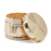 63MM Metal Grinders Smoking ToolsConcave Herb Spice Mill Food Crusher 4 LAYERS Zinc Alloy Diamond Shape Style Chamfer Side